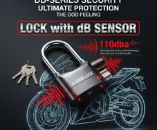 Heavy Duty Siren Alarm Padlock Security Lock for Motorbikes, Sheds, and Gates