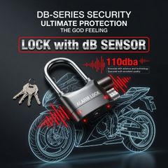 Heavy Duty Siren Alarm Padlock Security Lock for Motorbikes, Sheds, and Gates