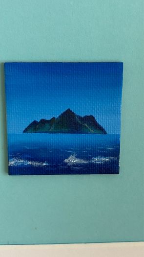 Skellig oil painting