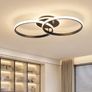 4320LM LED Ceiling Light, 3000K/4500K/6500K with Memory, Modern 3 Rings Ceiling Lamp for Living Room,Bedroom,Office,Kitchen Hallway Image 2