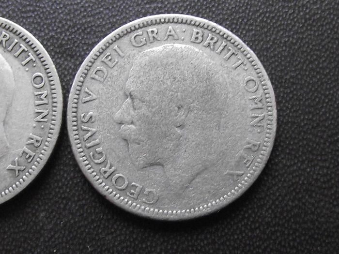 Great Britain. George VI. 2 Silver Shillings (1935+1936)