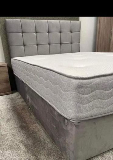 New Stylish Double 4ft, 4ft6, King 5ft And 6ft Superking Sizes Divan Beds Instock. Drawers And Optional Tufted Mattresses Available. Free Delivery