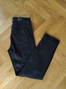 Luisa Cerano Coated Skinny Slim Crop Jeans