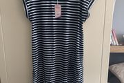 Navy/white T-shirt dress