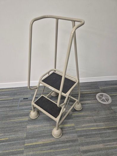 Two step ladder on wheels