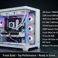 New custom gaming rig 9800x3d 32gb 16gb GPU NVIDIA 1tb 1000w