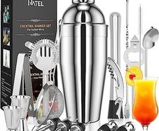 NEW SALE | New Cocktail Making Set, 17 Pieces Cocktail Shaker Set, Professional Cocktail Mixing Set, Cocktail Kit with 750ml Stainless Steel Shaker