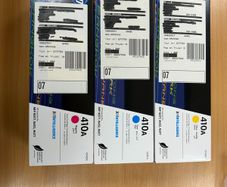 Genuine HP 410A Toner Cartridges - Cyan Magenta Yellow - New Sealed