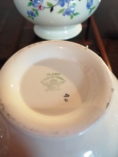 Tuscan China by Plant Hand Painted Floral Sugar Bowl and Milk Jug Set