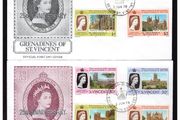1978 St Vincent &amp; The Grenadines of St Vincent 25th Anniversary of the Coronation of Queen Elizabeth II Pair of First Day Covers (FDC)