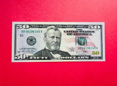 United States  (usa )   50 Dollars   2021 Ulysses  S Grant Letter (  B 2 )   NEW  YORK   ( Uncirculated ) .