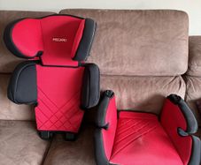 Recaro Milano Group 2/3 Car Booster Seat Red/Black, Detachable Backrest