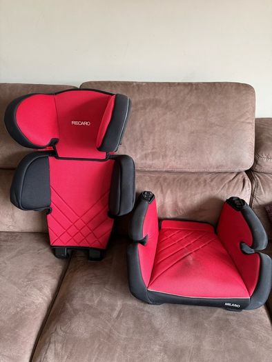 Recaro Milano Group 2/3 Car Booster Seat Red/Black, Detachable Backrest