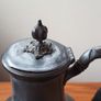 Antique large footed pewter coffee pot by R. Broadhead & Co  Sheffield, England  height 28cm Image 3