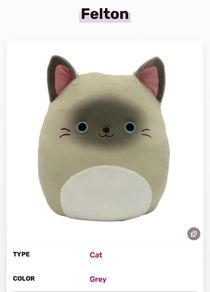 Squishmallow - Felton the Siamese Cat