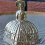 Vintage Crinoline Lady Solid Brass Table Bells x 2 Image 4