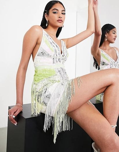 Embellished Mini Dress