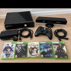 Xbox 360 Console Bundle + Kinect + 5 Games