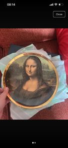 Mona Lisa pottery plate