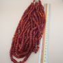 Vintage African Style Orange Red Glass Beads Strands 24 inches Image 4