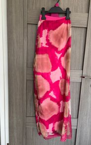 Pink patterned wide-leg trousers (12-14)