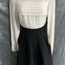 NWT Karen Millen Pintuck Detail Contrast A-Line Dress in Black/Cream Image 7