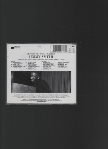 Jimmy Smith. Groovin' at smalls' paradise