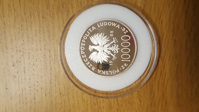 Poland 10000 zloty John Paul II 1988 rare silver coin