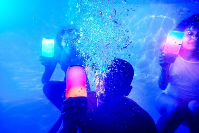Plus 3 Design Wireless Bluetooth Waterproof Speaker with 360 LED