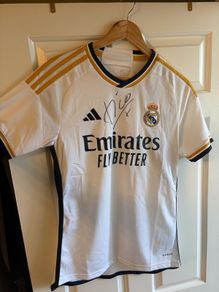 Real Madrid 25/26 Jersey signed by Luis Figo. SMALL