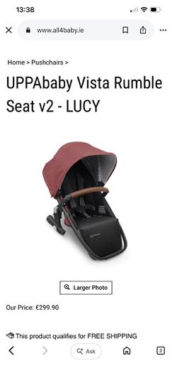 UPPAbaby Vista Rumble Seat V2 with adapters