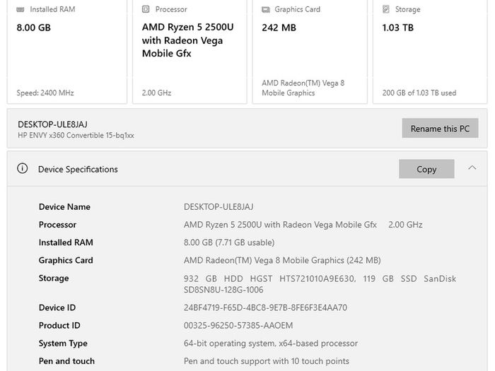 HP Envy x360 Convertible 15" Laptop