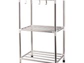 3 Layers kitchen storage and organization Stainless steel dish drainer Multi-layer Kitchen shelf Pan organizer Floor-standing Rack