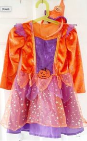 Halloween Pumpkin Fancy Dress with headband (2-3Y)