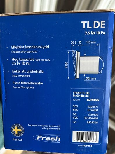 2 Anti Draught Wall vent kits