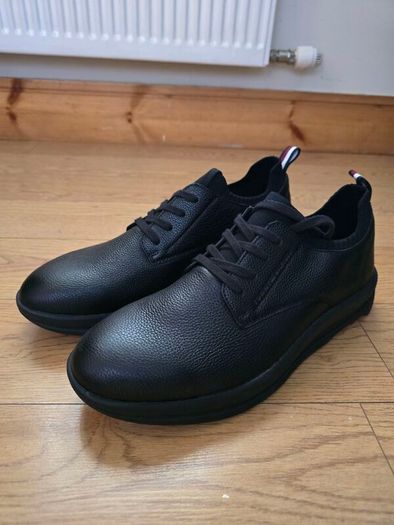 Tommy Hilfiger black leather sneakers,  BRAND NEW,  size 11UK,  price 70