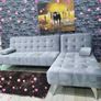 Modern Corner Sofa Bed  With Chaise Longue & Pillows 236 cm FREE DELIVERY Image 3