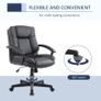 Mid Back Executive Office Chair - Faux Leather - Swivel Design - Black Image 5