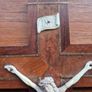 Vintage Wooden Crucifix with Brass Image 10