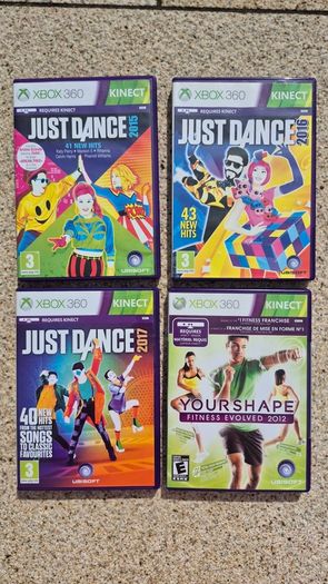 Xbox 360 Kinect Games Exercise Bundle.  Five Games