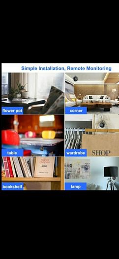 Mini Magnetic Full HD Home Security Camera / Webcam with  Motion Detection, 24h Monitoring, Timer - 1080p, WiFi, IP