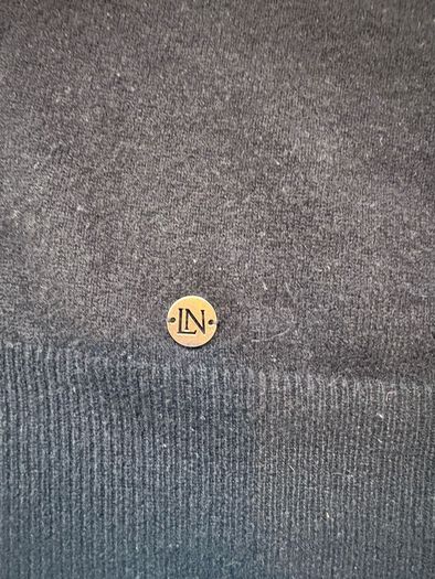 Lucy Nagle 100% cashmere black one shoulder jumper