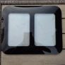 5 Retro curved black glass frames Image 3