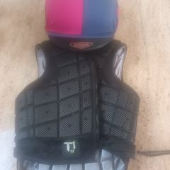 Horse Riding Helmet kid's size 54 &  Back Protector Size YSS