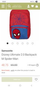 Samsonite Backpack Kids Red Spiderman