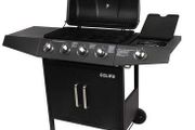 Gas Barbecue Grill Trolley 4 Burner