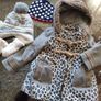 Next baby girl wool winter coat 2-3 leopard print free hats gloves Image 2