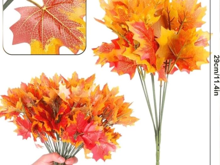 Artificial Maple Leaf Bouquet X 4