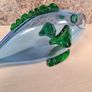 Glass fish ornament  blue and green DAMAGED Image 9