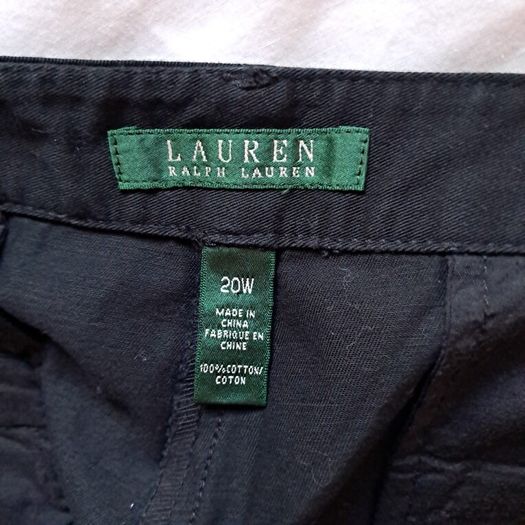 Ralph lauren cotton shorts size 42 waist 20" long Black In like new condition